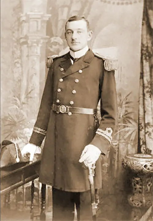 Chief Officer Henry Tingle Wilde of the RMS Titanic in Dress Uniform. Undated, circa early 1900s.