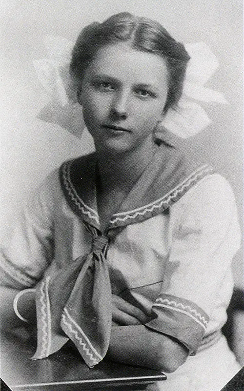 Ruth Elizabeth Becker, a 12-Year-Old Second Class Passenger On Board the Titanic and a Survivor in Lifeboat 13 (1912)