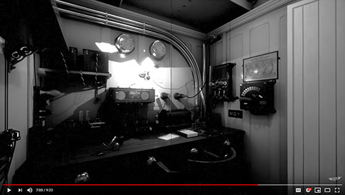 Video Still Image: Wireless Room on the RMS Titanic from the Documentary Film by Titanic Honor & Glory entitled "Titanic's Crew." 