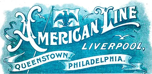 American Line Logo And Banner circa 1905