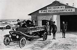 GGA Image ID # 13a1909aea Fire Station No. 1 - Fire Headquarters at Camp Devens Showing Fire Truck 1A.