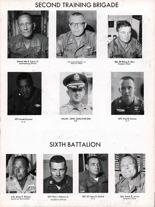 Company A 1967 Fort Benning Basic Training Leadership, Page 1.