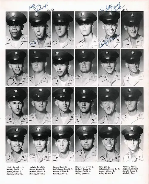 Company A 1967 Fort Benning Basic Training Recruit Photos, Page 7.