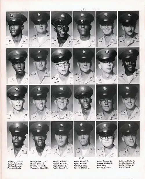 Company A 1967 Fort Benning Basic Training Recruit Photos, Page 8.