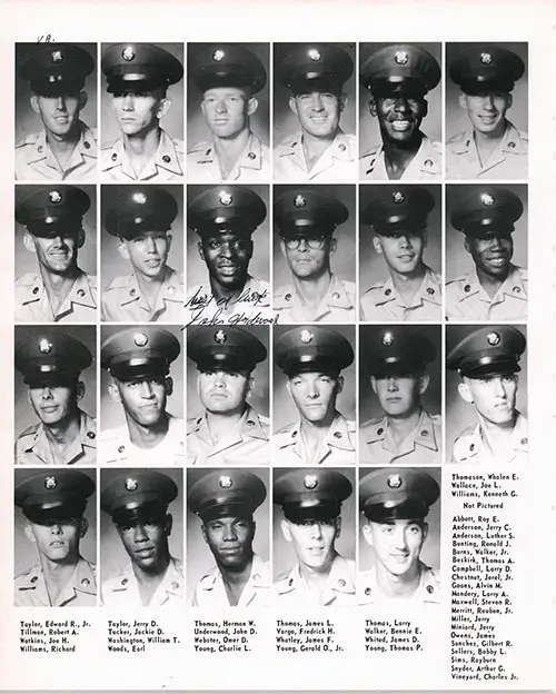 Company A 1967 Fort Benning Basic Training Recruit Photos, Page 10.