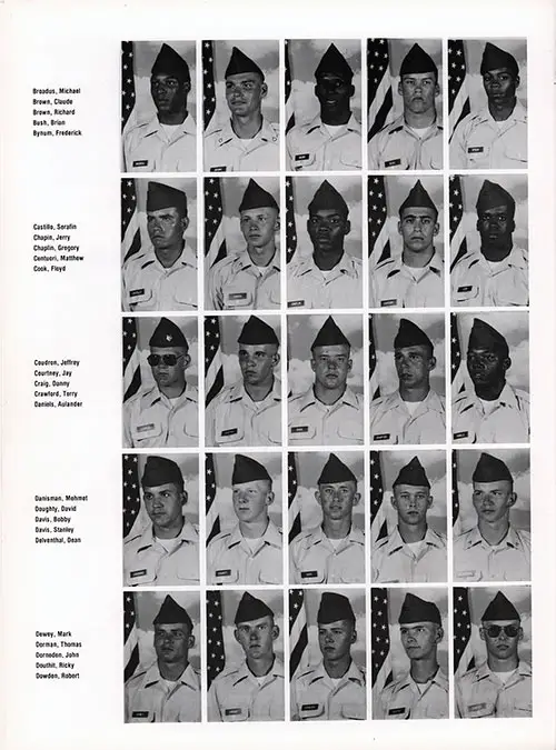 Company C 1982 Fort Benning Basic Training Recruit Photos, Page 5.
