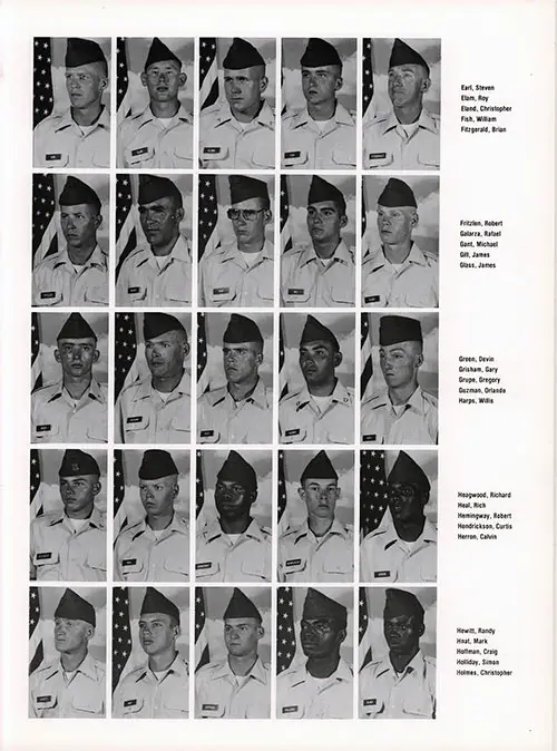 Company C 1982 Fort Benning Basic Training Recruit Photos, Page 6.