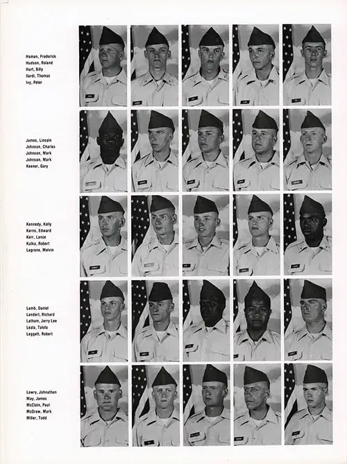 Company C 1982 Fort Benning Basic Training Recruit Photos, Page 7.