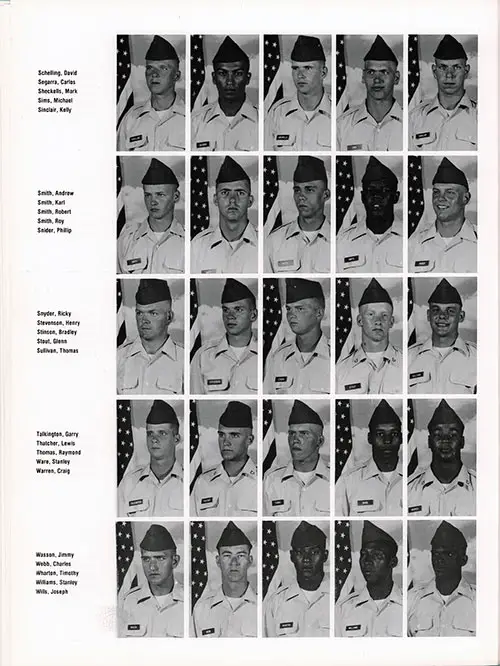 Company C 1982 Fort Benning Basic Training Recruit Photos, Page 9.