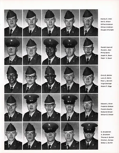 Company C 1968 Fort Campbell Basic Training Recruit Photos, Page 5.