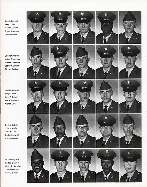Company C 1968 Fort Campbell Basic Training Recruit Photos, Page 6.