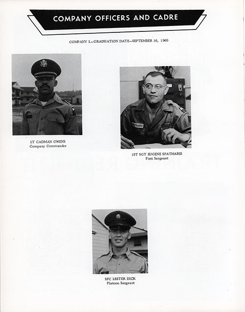 Company L 1960 Fort Dix Basic Training Leadership, Page 2.