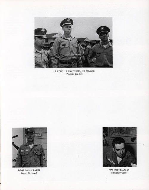 Company L 1960 Fort Dix Basic Training Leadership, Page 3.