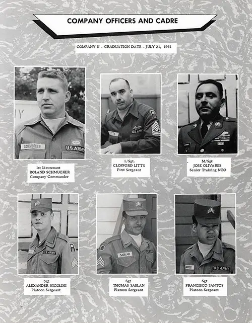 Company N 1961 Fort Dix Basic Training Leadership, Page 2.