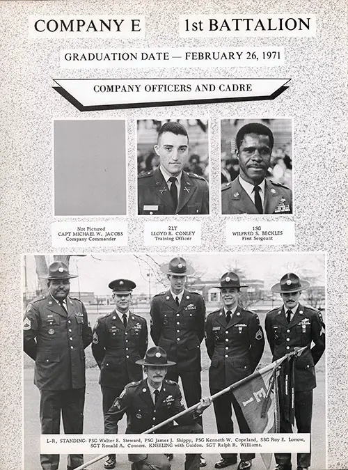 Company E 1971 Fort Dix Basic Training Leadership, Page 2.