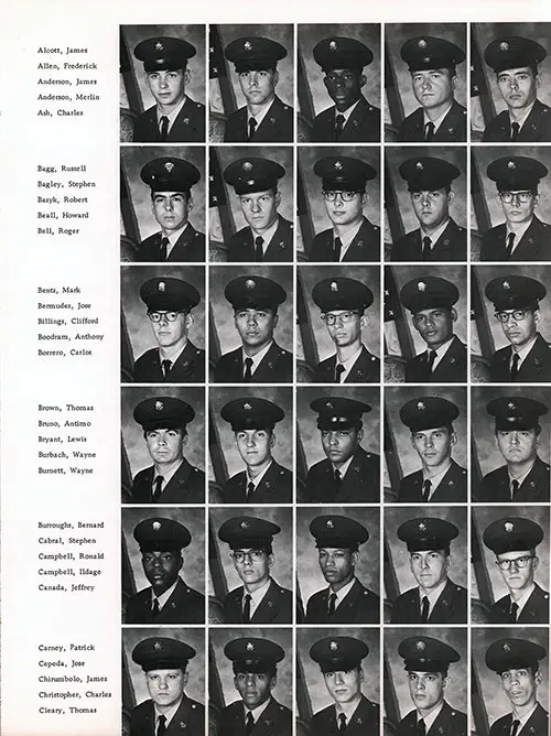 Company E 1971 Fort Dix Basic Training Recruit Photos, Page 3.