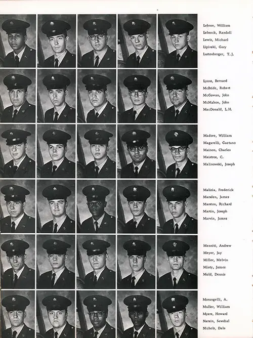 Company E 1971 Fort Dix Basic Training Recruit Photos, Page 6.