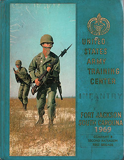 GGA Image ID # 16c4ab5a33 Front Cover, Fort Jackson Basic Training Yearbook 1969 Company B, 2nd Battalion, 1st Training Brigade.