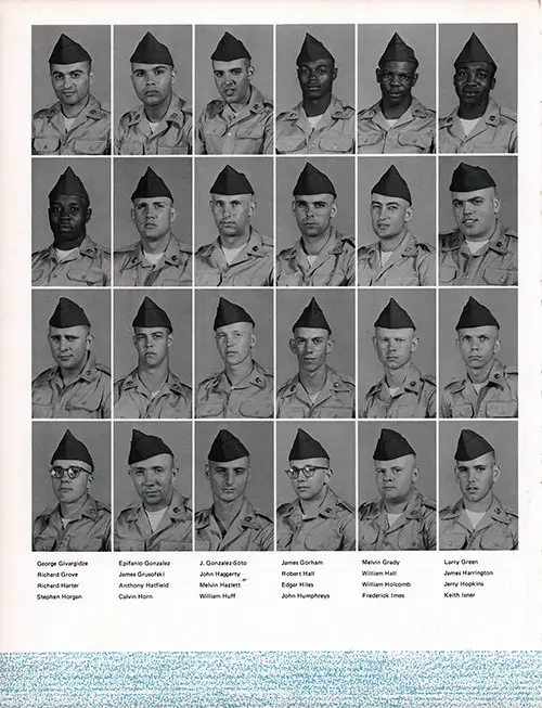 Company B 1969 Fort Jackson Basic Training Recruit Photos, Page 6.