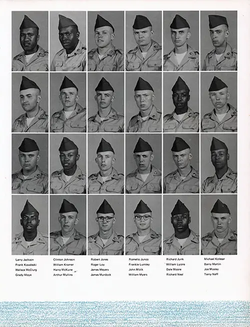 Company B 1969 Fort Jackson Basic Training Recruit Photos, Page 7.