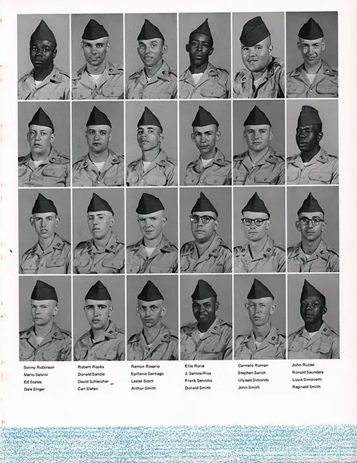 Company B 1969 Fort Jackson Basic Training Recruit Photos, Page 9.