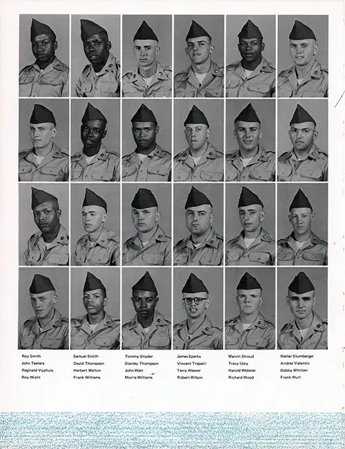 Company B 1969 Fort Jackson Basic Training Recruit Photos, Page 10.