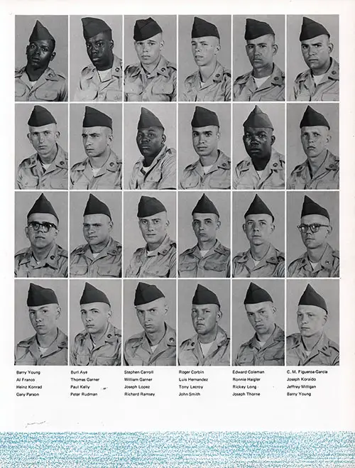 Company B 1969 Fort Jackson Basic Training Recruit Photos, Page 11.