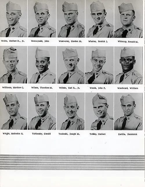 Company D 1956 Fort Knox Basic Training Recruit Photos, Page 11.