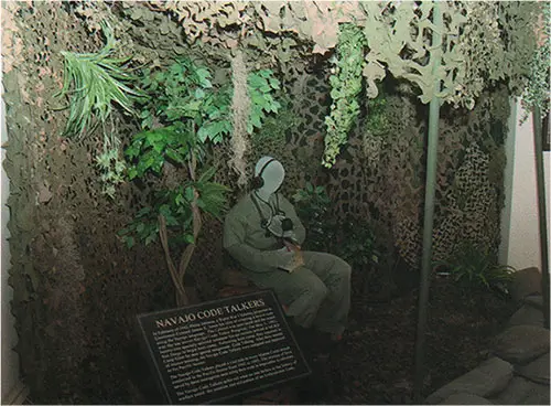Navajo Code Talkers of World War II Display at San Diego MCRD.
