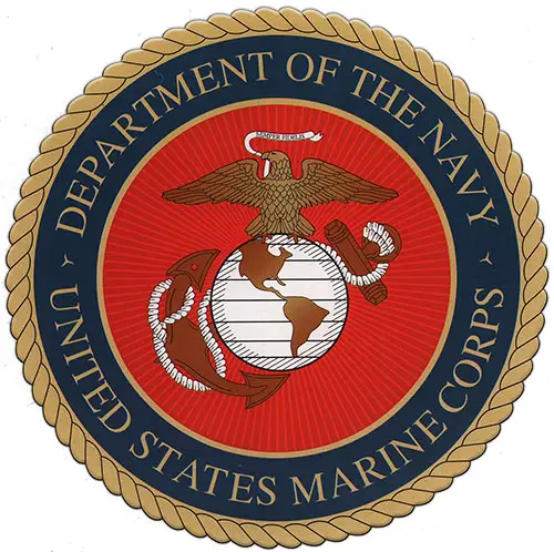 Emblem of the United States Marine Corps - A Department of the US Navy.