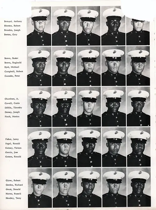Platoon 1971-282 MCRD Parris Island Recruits, Page 2.