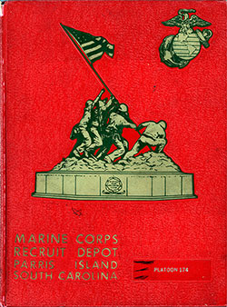 Front Cover, MCRD Marine Boot Camp Book - Parris Island - 1976 Platoon 174.