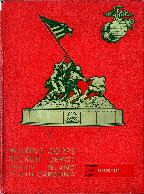Front Cover, MCRD Marine Boot Camp Book - Parris Island - 1976 Platoon 174.