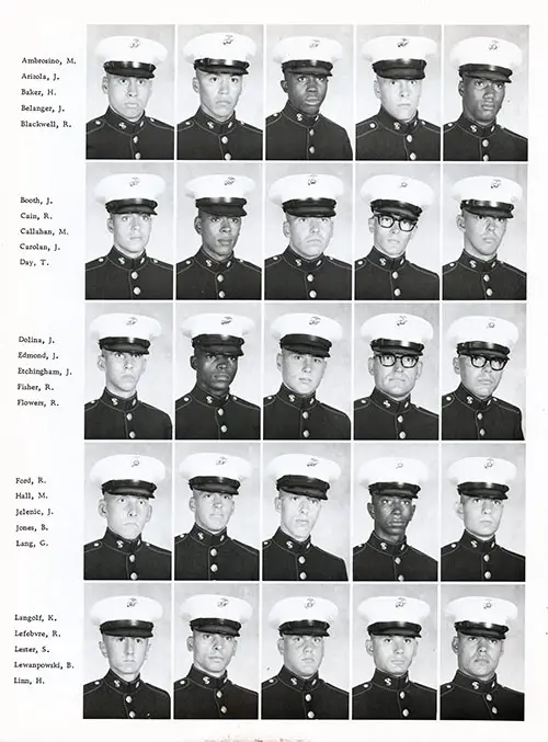 Platoon 1976-174 MCRD Parris Island Recruits, Page 2.