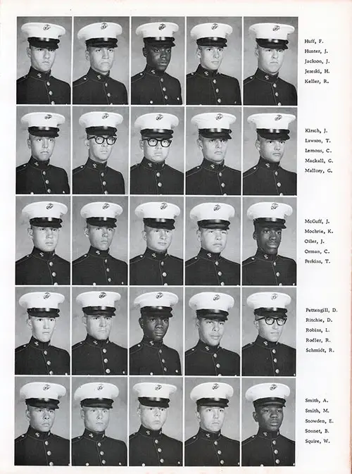 Platoon 1976-305 MCRD Parris Island Recruits, Page 3.