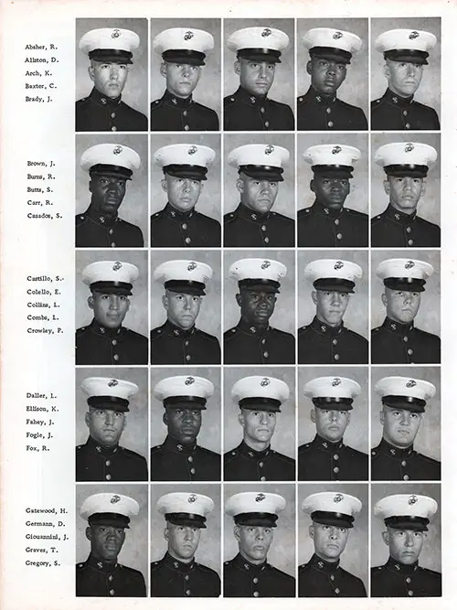 Platoon 1976-374 MCRD Parris Island Recruits, Page 2.