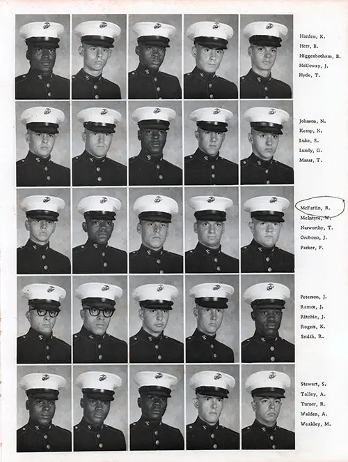 Platoon 1976-374 MCRD Parris Island Recruits, Page 3.