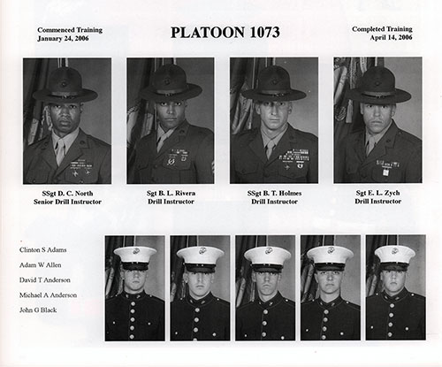 Platoon 2006-1073 MCRD San Diego Recruits, Page 3.