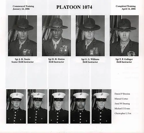 Platoon 2006-1074 MCRD San Diego Recruits, Page 3.