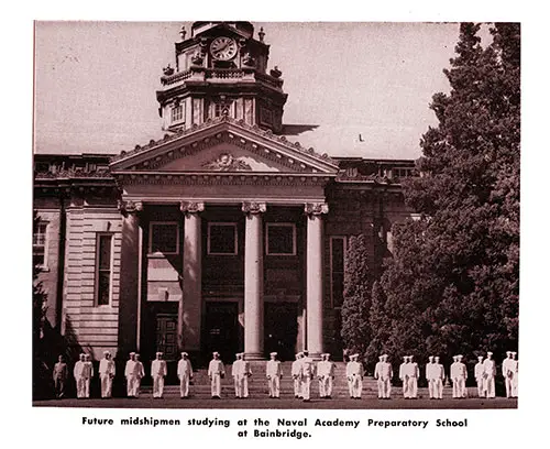 Future midshipmen studying at the Naval Academy Preparatory School at Bainbridge.