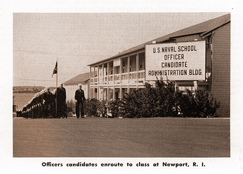 Officers candidates en route to class at Newport, R. I.