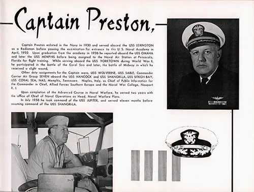 Capt. Preston Assigned to the USS Shangri-La CVA-38.