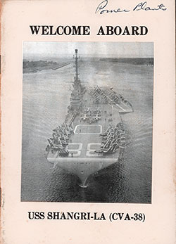 GGA Image ID # 16dd5a1815 Front Cover, USN Brochure: Welcome Aboard, USS Shangri-La (CVA-38), nd circa late 1950s.