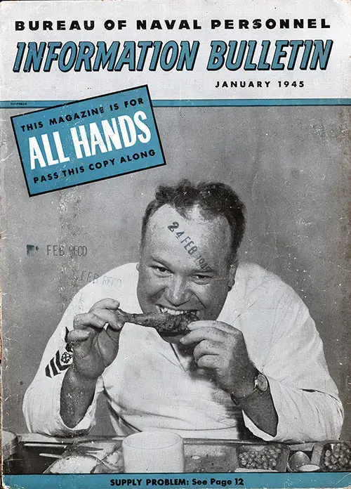 All Hands Magazine - January 1945 Front Cover.