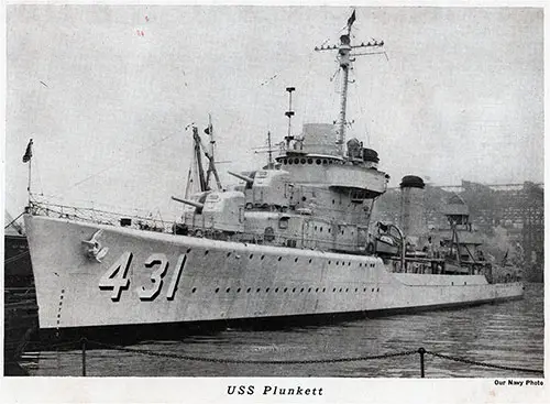 USS Plunkett (DD-431), a Gleaves-class destroyer, is the only ship of the United States Navy to be named for Rear Admiral Charles Peshall Plunkett.