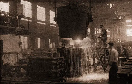 Tapping a Ladle at the Gun Factory Foundry.