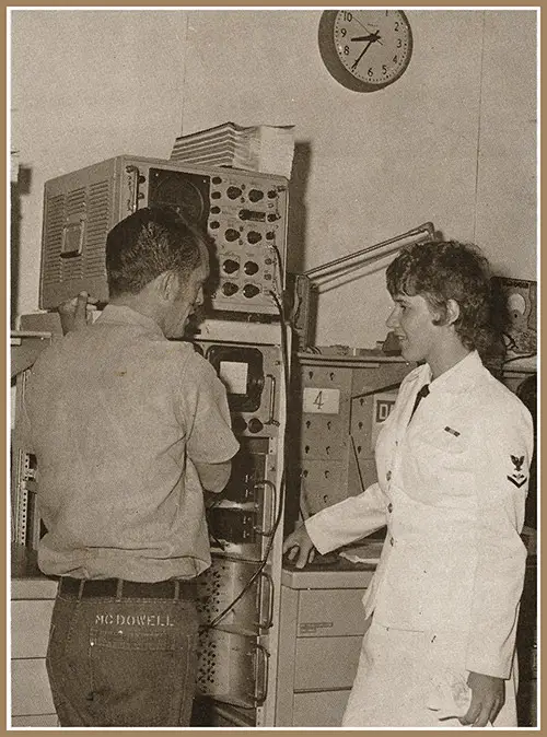 AQ3 Isabella Jennifer Strole, a Pretty 19-Year-old Navy Memphis WAVE Became the Navy's First Woman Aviation Fire Control Technician.