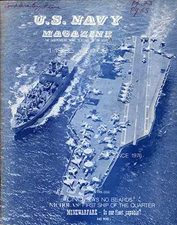 Front Cover, U.S. Navy Magazine: The Independent News Sentinel of the Navy, 1st Quarter, 1985.