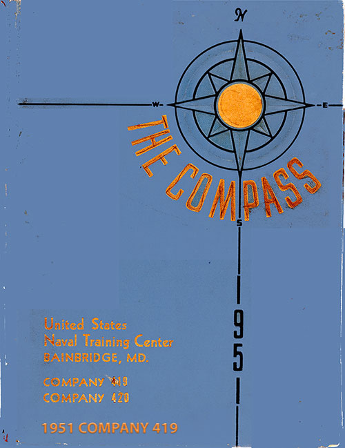 Front Cover, Great Lakes USNTC "The Compass" 1951 Company 419.