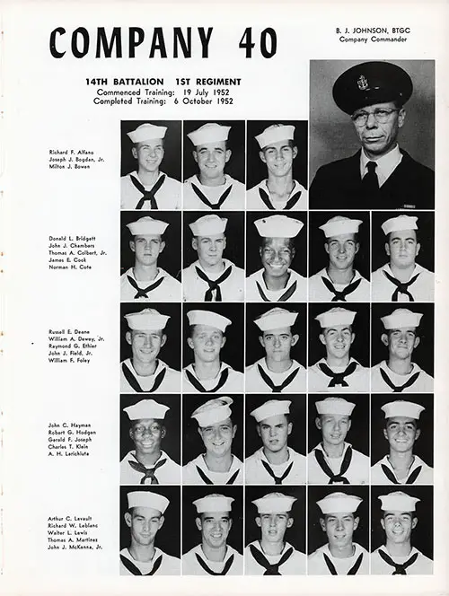 Company 56-069 Bainbridge NTC Recruits, Page 1.